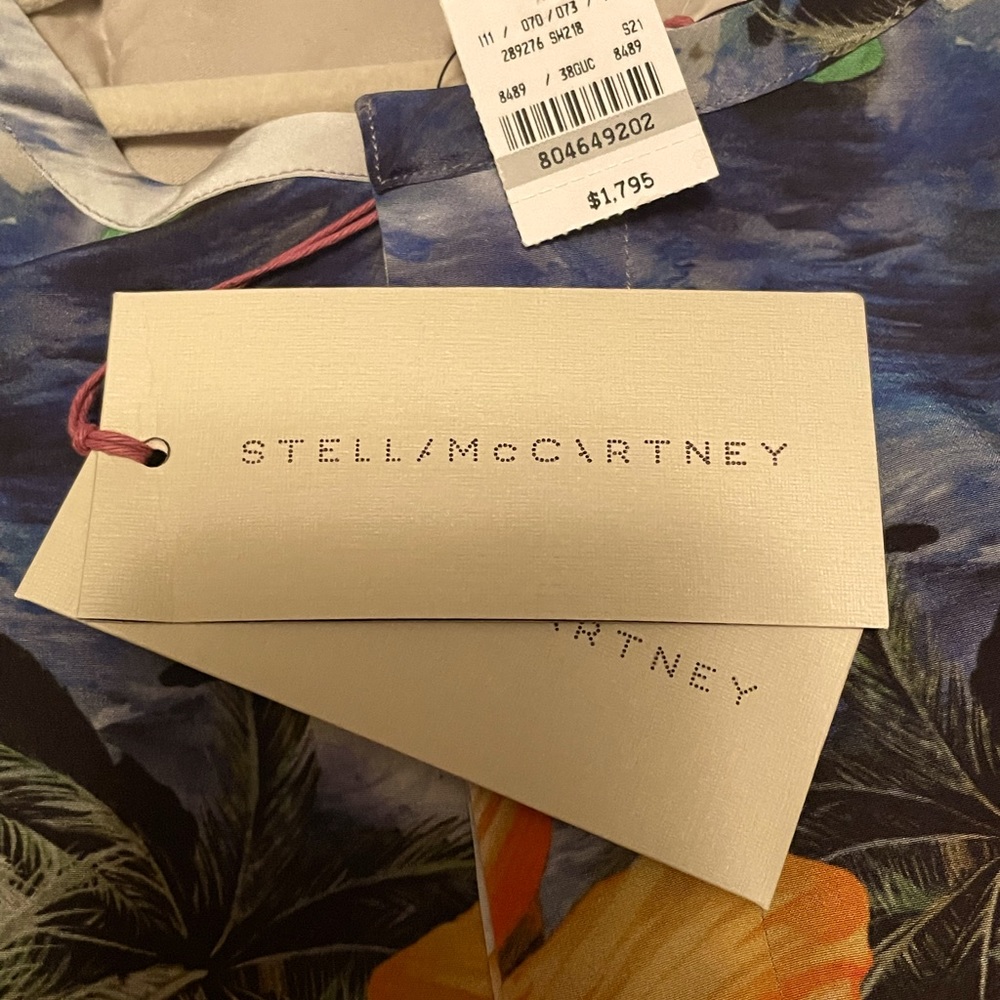 Stella McCartney (Vintage). Size 8 or med. Tropical colored blouse